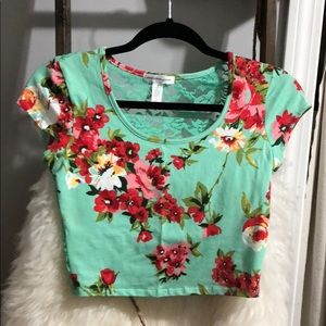 Lace Back Crop Top